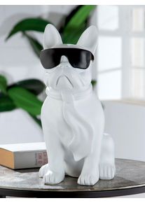 Casablanca by Gilde Dierfiguur Mop Cool Dog zittend (1 stuk) beelden & sculpturen wit