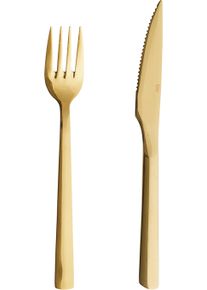 aida RAW Steakbestek Raw PVD-gecoat oppervlak (set, 8-delig) steak bestek goud(kleur)