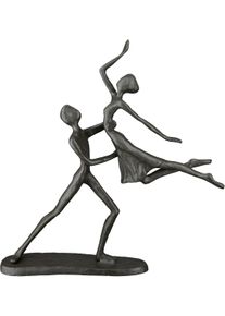 Casablanca by Gilde Decoratief figuur Design sculptuur danspaar, bruin Decoratief object, van metaal, hoogte 17,5 cm, woonkamer (1 stuk) beelden &