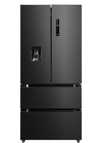 Hanseatic French door HFD18983CWDI Waterdispenser met watertank koel-vriescombinaties zwart