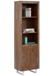 Home Affaire Boekenkast Lagos van mooi massief grenenhout, greeploos, breedte 55 cm boekenkasten bruin