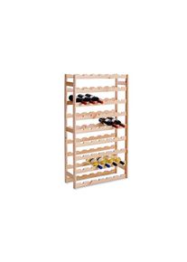zeller Present Flessenrek uit gecertificeerd dennenhout, voor 54 flessen wijnrekken beige