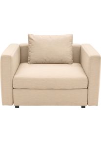 DOMO collection Fauteuil Solskin, individueel uitbreidbaar, voor tuin, terras, balkon Mooi gevormd met losse zit- en rugkussen, speciaal voor buiten