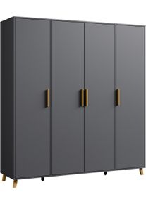 Rauch Draaideurkast Kledingkast kast garderobe waskast SHINJO Grepen en voeten van massief hout, veel opbergruimte MADE IN GERMANY kledingkasten