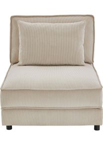 ATLANTIC HOME COLLECTION XXL-fauteuil Valan XXL-zitoppervlak, met cordbekleding, vrij plaatsbaar, met golfvering fauteuils maat Cord beige