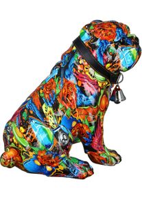 Casablanca by Gilde Dierfiguur Mops Urban Graffiti (1 stuk) beelden & sculpturen multicolor