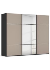 Rauch Schuifdeurkast Kledingkast kast garderobe slaapkamerkast SCALE-TRIO edel drievoudig front met 2 sierlijsten spiegel/glas made in germany