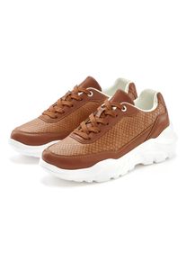 Lascana Sneakers Lage schoen, sportschoen, lichte chunky zool VEGAN dames schoenen maat 38 bruin