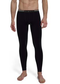 Bugatti Lange onderbroek Rome met logo, comfortabel, elastisch, katoenmix, snijdt niet in, strak heren lange onderbroeken maat 6 (L) zwart