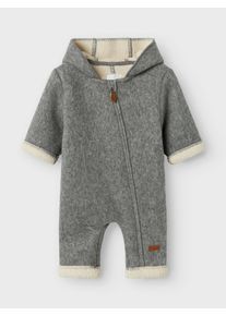 name it Fleece-jumpsuit NBNMILY SUIT2 jongens jumpsuits maat 62/68 grijs
