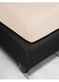 Irisette Hoeslaken Jupiter 8 van katoen, voor matrassen tot 25 cm hoogte, laken, hoeslaken (1 stuk) hoeslakens beige