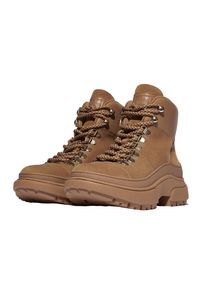 fitflop Veterschoenen WYLDER SUEDE HIKER-LACE BOOTS Trekking boots, veterschoenen met robuuste plateauzool dames veterlaarsjes maat 36 bruin