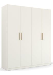 Rauch Kledingkast Skandi by Quadra Spin Slaapkamerkast in landelijke stijl met massief houten grepen van wildeiken kledingkasten wit
