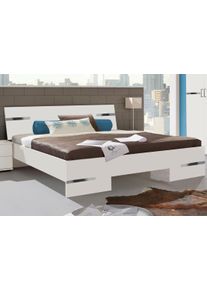 wimex Futonbed Anna, Bed Made in Germany met chroomkleurige details in hoofd- en voetdeel, 3 breedtes om uit te kiezen futonbedden wit