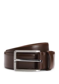 BOSS Leren riem Erman-L_Sz35 met subtiele BOSS-reliëf op de sluiting heren riemen maat 115 bruin