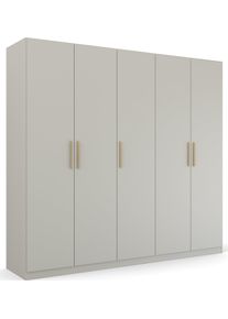 Rauch Kledingkast Skandi by Quadra Spin Slaapkamerkast in landelijke stijl met massief houten grepen van wildeiken kledingkasten grijs