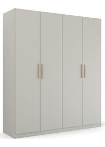 Rauch Kledingkast Skandi by Quadra Spin Slaapkamerkast in landelijke stijl met massief houten grepen van wildeiken kledingkasten grijs
