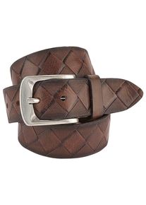 Bernd Götz BERND GÖTZ Leren riem in vlecht-look heren riemen maat 105 bruin
