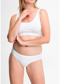 Speidel Bustier Bio Cotton plus Katoenmix, zonder sluiting, elastisch, sportief, basic (Set van 2) dames sport bh's maat 44 wit