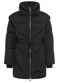 BOSS Orange Gewatteerde jas Piobella Premium damesmode Regular Fit, getailleerd, met riem dames donsjassen maat 38 zwart