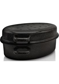 Krüger Krüger Braadpan Gansbraadpan met druipdeksel voor inductiekookvelden geschikt braadpannen zwart