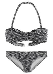 Venice Beach Bandeaubikini verstelbaar top, zijsteunen meisjes bikini's maat 122/128 zwart