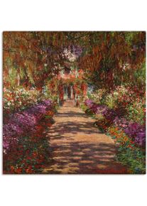 Artland Artprint Weg in Monets tuin in Giverny. 1902 als artprint van aluminium, artprint voor buiten, artprint op linnen, poster, muursticker foto