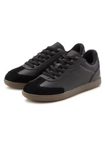 ELBSAND Sneakers Vrijetijdsschoen Retro sneaker, lage schoen, veterschoen met leer aandeel unisex kinderen sneakers laag maat 39 zwart