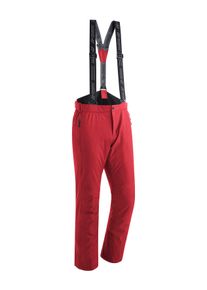 Maier Sports Skibroek Joscha slim Heren sneeuwbroek met bretels, wind/waterdicht, slim fit unisex outdoorbroeken maat 50 rood