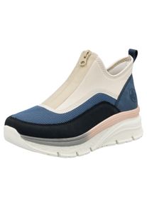 Rieker Boots zonder sluiting , sleehak, vrijetijdsschoen, high top sneakers, ritssluiting dames enkellaarsjes maat 41 blauw