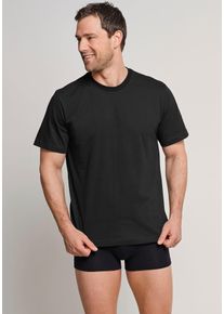 Schiesser T-shirt Essentials met een ronde hals (Set van 2) heren t-shirts maat XXXL zwart