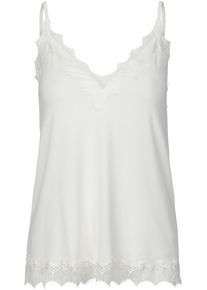 rosemunde Hemd Billie Strap Top Vintage-kantenrand aan de halslijn en zoom, vrouwelijk, polyestermix dames armloze tops maat 34 wit