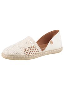 VERBENAS Espadrilles Carmen Crochet-Lino Paris , slippers, zomerschoen, strandschoen in haak-look dames espadrilles maat 36 beige