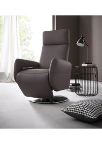 Places of Style Relaxfauteuil Cobra in maat m, naar keuze met motor en opstahulp tv-fauteuils maat NaturLEDER® bruin