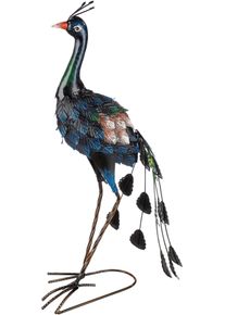 Gilde Dierfiguur Pauw (1 stuk) beelden & sculpturen multicolor