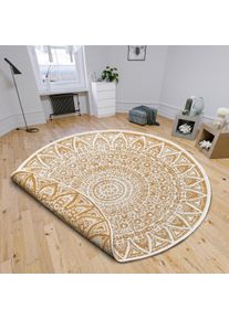 Hanse Home Vloerkleed Lilja omkeerbaar tapijt In- en outdoor, dubbelzijdig, weerbestendig, balkon, tuin, woonkamer moderne vloerkleden geel