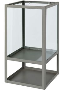 Creativ home Windlicht STAGES, stompkaarsenhouder van metaal en glas Kaarsenhouder met 2 niveaus, in moderne stijl, individueel te decoreren (1 stuk)