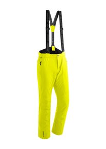 Maier Sports Skibroek Joscha slim Heren sneeuwbroek met bretels, wind/waterdicht, slim fit unisex outdoorbroeken maat 48 geel