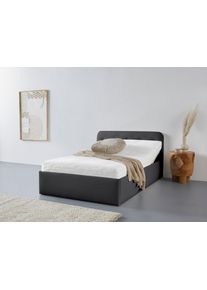 WESTFALIA Polsterbetten Gestoffeerd bed Rostock ook verkrijgbaar met extra opbergruimte en verstelbare hoofdsteunen bedden maat Imitatieleer zwart