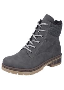 Rieker Winterlaarsjes lace-up boots, ankle boots, block heel, with inner zipper dames winterlaarsjes maat 36 grijs