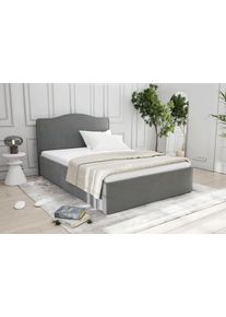 WESTFALIA Polsterbetten Gestoffeerd bed Graz optioneel met opbergruimte, verschillende matrastypes verkrijgbaar bedden maat Fluweel grijs