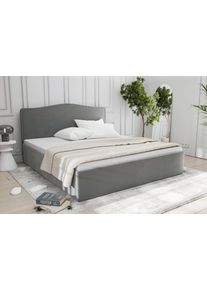 WESTFALIA Polsterbetten Gestoffeerd bed Graz optioneel met opbergruimte, verschillende matrastypes verkrijgbaar bedden maat Fluweel grijs