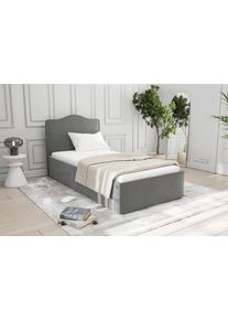 WESTFALIA Polsterbetten Gestoffeerd bed Graz optioneel met opbergruimte, verschillende matrastypes verkrijgbaar bedden maat Fluweel grijs