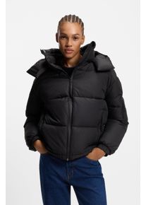 HUGO Blue Gewatteerde jas Farida in relaxed fit met verkorte lengte dames donsjassen maat S zwart