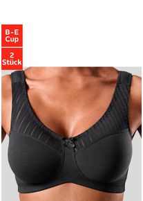 Nuance Soft-bh zonder beugels, met chique gestreept stof (Set van 2) dames bh's zonder beugel maat B multicolor