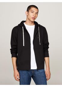 Tommy Hilfiger Capuchonsweatvest ESSENTIAL FLEECE ZIP THROUGH heren sweatvesten maat M zwart