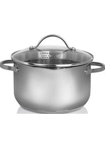 Kr&uuml;ger Kr&uuml;ger Kookpan Inductie (1-delig) kookpannen zilver(kleur)