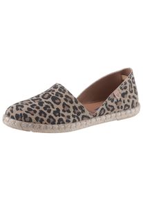 VERBENAS Espadrilles Strandschoen, zomerschoen, loafer in trendy dierenlook dames espadrilles maat 36 bruin