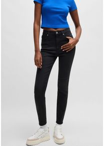 HUGO Blue Skinny fit jeans Malu Skinny fit met gemiddelde taillehoogte dames skinny jeans maat 28 zwart