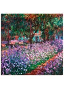 Artland Artprint De tuin van de kunstenaar bij Giverny als artprint van aluminium, artprint voor buiten, artprint op linnen in verschillende maten
